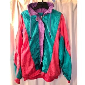 Neon swishy jacket